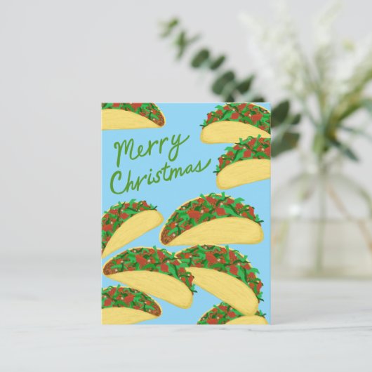 MERRY CHRISTMAS Taco Avalanche Heerlijke vakantie Briefkaart (Staand voorkant)
