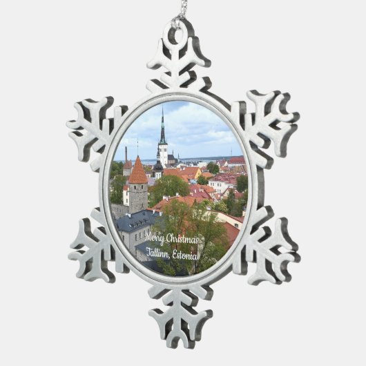 Merry Christmas Tallinn, Estonia ornament (Rechts)