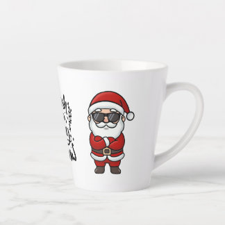 Merry Christmas Tasse - Cooler Weihnachtsmann Latte Mok