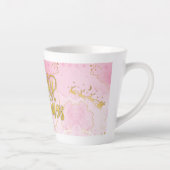 Merry Christmas Tasse - Gold & Rosa Design Latte Mok (Rechts)