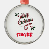 MERRY CHRISTMAS "TEACHER" ORNAMENT (Voorkant)