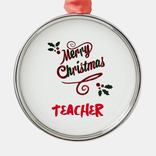 MERRY CHRISTMAS "TEACHER" ORNAMENT (Voorkant)