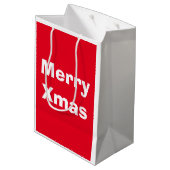 "MERRY CHRISTMAS" TEDDY BEAR MEDIUM CADEAUZAKJE (Achterkant Gekanteld)