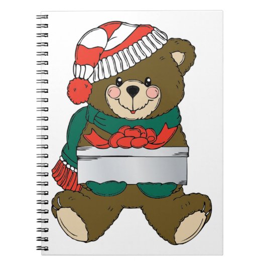 "MERRY CHRISTMAS" TEDDY BEAR NOTITIEBOEK (Voorkant)