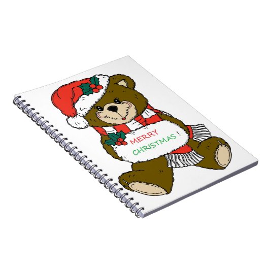 "MERRY CHRISTMAS" TEDDY BEAR NOTITIEBOEK (Rechterzijde)