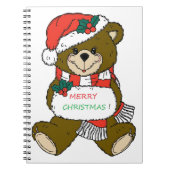 "MERRY CHRISTMAS" TEDDY BEAR NOTITIEBOEK (Voorkant)