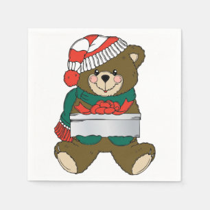 "MERRY CHRISTMAS" TEDDY BEAR SERVET