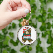 "MERRY CHRISTMAS" TEDDY BEAR SLEUTELHANGER (Hand)