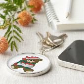 "MERRY CHRISTMAS" TEDDY BEAR SLEUTELHANGER (Zijkant)