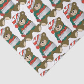 "MERRY CHRISTMAS" TEDDY BEAR TISSUEPAPIER (Detail)