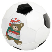 "MERRY CHRISTMAS" TEDDY BEAR VOETBAL (Drie kwart)