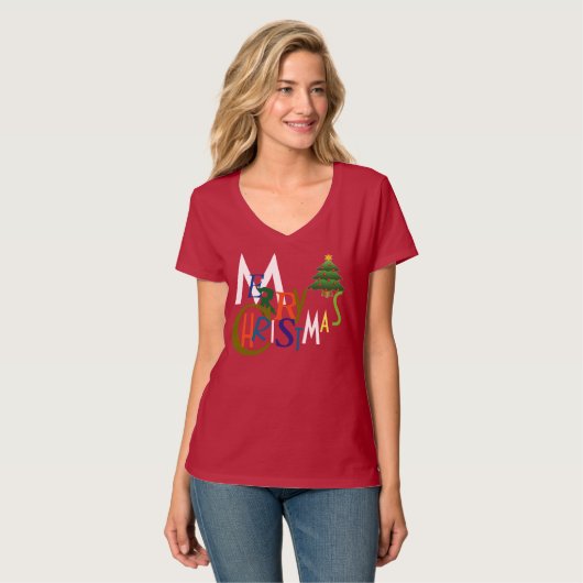MERRY CHRISTMAS TEE SHIRT (Voorkant volledig)