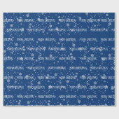 MERRY CHRISTMAS-tekst in sneeuwvlokken Cadeaupapier (Vlak)