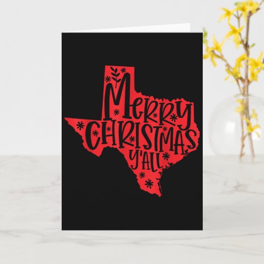Merry Christmas Texas  Kaart (Gele Bloem)