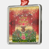 MERRY CHRISTMAS! Texas LongHorn Style! Metalen Ornament (Links)