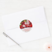  Merry Christmas Text Gifts Sjabloon Ronde Sticker (Envelop)