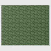 Merry Christmas Text on Green Wrapping Paper Cadeaupapier (Vlak)