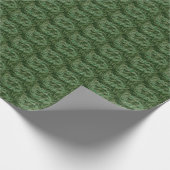Merry Christmas Text on Green Wrapping Paper Cadeaupapier (Hoek)