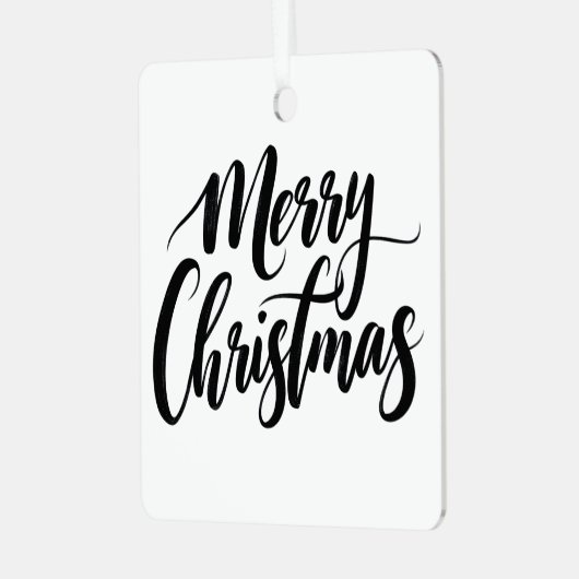 Merry Christmas Text Ornament (Voorkant links)
