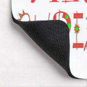 Merry Christmas Text Pattern Design: feestelijke k Muismat (Hoek)