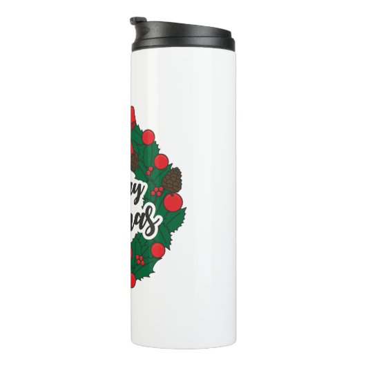 Merry christmas thermosbeker (Geroteerd rechts)