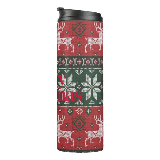 Merry Christmas Thermosbeker (Geroteerd rechts)
