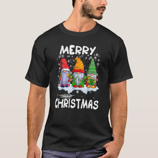 Merry Christmas Three Gnomes Merry Xmas 2022 Match T-shirt (Voorkant)