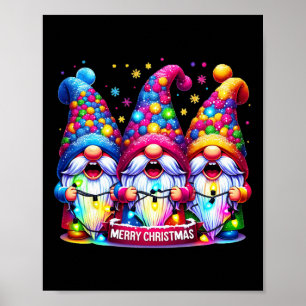 Merry Christmas Three Gnomes Xmas Familie Mannen V Poster