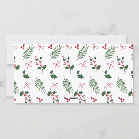 Merry Christmas Three Image Flat Holiday Card Feestdagenkaart (Achterkant)