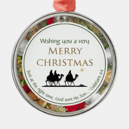 MERRY CHRISTMAS Three Wise Mannen Christelijk Metalen Ornament