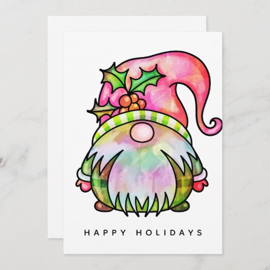 MERRY CHRISTMAS | Tie Dye Hippy Gnome (Voorkant / Achterkant)