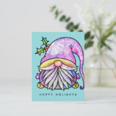 MERRY CHRISTMAS | Tie Dye Hippy Gnome Briefkaart (Staand voorkant)