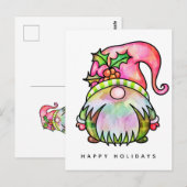 MERRY CHRISTMAS | Tie Dye Hippy Gnome Briefkaart (Voorkant / Achterkant)