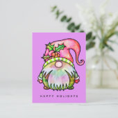MERRY CHRISTMAS | Tie Dye Hippy Gnome Briefkaart (Staand voorkant)