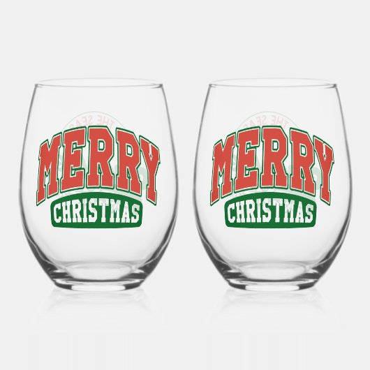 Merry Christmas 'Tis the Season to Sparkle Wijnglas Zonder Voet (Voorkant)