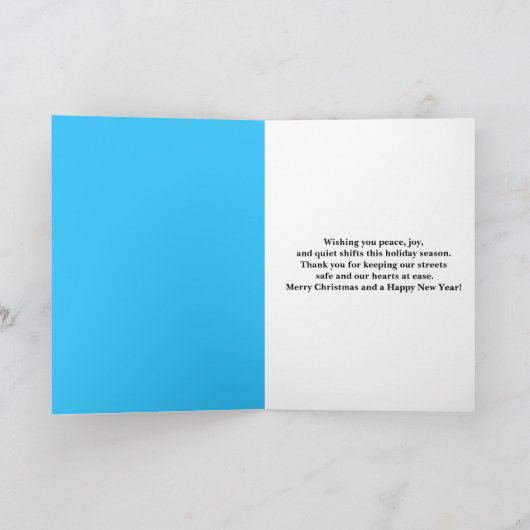 Merry Christmas to a Brave Police Office Santa Kaart (Binnen)