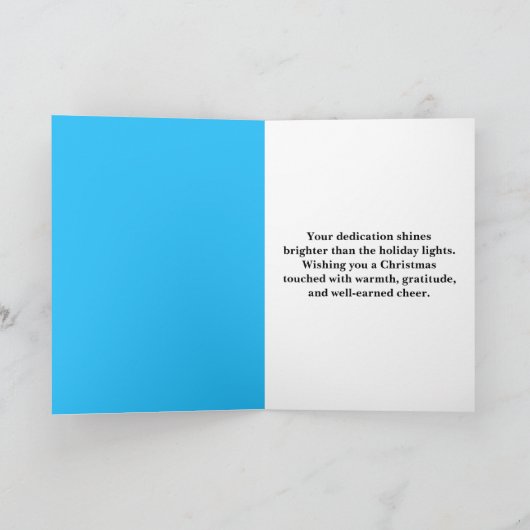 Merry Christmas to a Wonderful EMT with Santa Kaart (Binnen)