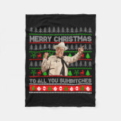 Merry Christmas To All You Sumes Ugly Sweater Retr Fleece Deken (Voorkant)