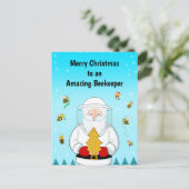 Merry Christmas to an Amazing Beekeeper Feestdagenkaart (Staand voorkant)