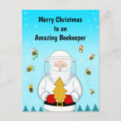 Merry Christmas to an Amazing Beekeeper Feestdagenkaart (Voorkant)