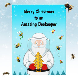 Merry Christmas to an Amazing Beekeeper Feestdagenkaart