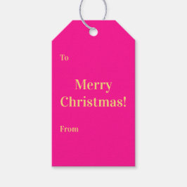Merry Christmas To From Hot Pink Gold Cadeaulabel