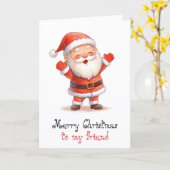 Merry Christmas to my friend & whimsical greeting  Kaart (Gele Bloem)