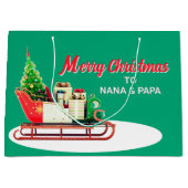 Merry Christmas to Nana & Papa  Groot Cadeauzakje (Voorkant)
