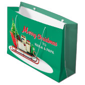 Merry Christmas to Nana & Papa  Groot Cadeauzakje (Voorkant Gekanteld)