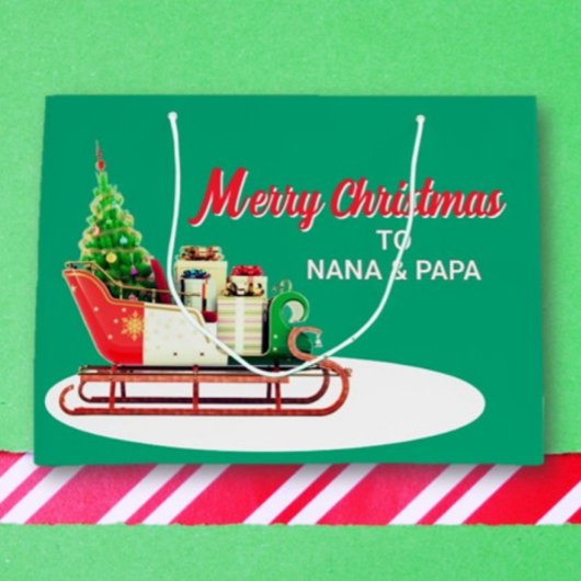 Merry Christmas to Nana & Papa  Groot Cadeauzakje