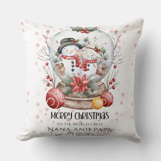 Merry Christmas To The World's Best Grandparents  Kussen (Voorkant)