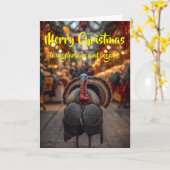 Merry Christmas to vegetarians and vegans. Kaart (Gele Bloem)