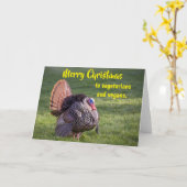 Merry Christmas to vegetarians and vegans. Kaart (Gele Bloem)
