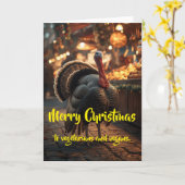 Merry Christmas to vegetarians and vegans. Kaart (Gele Bloem)